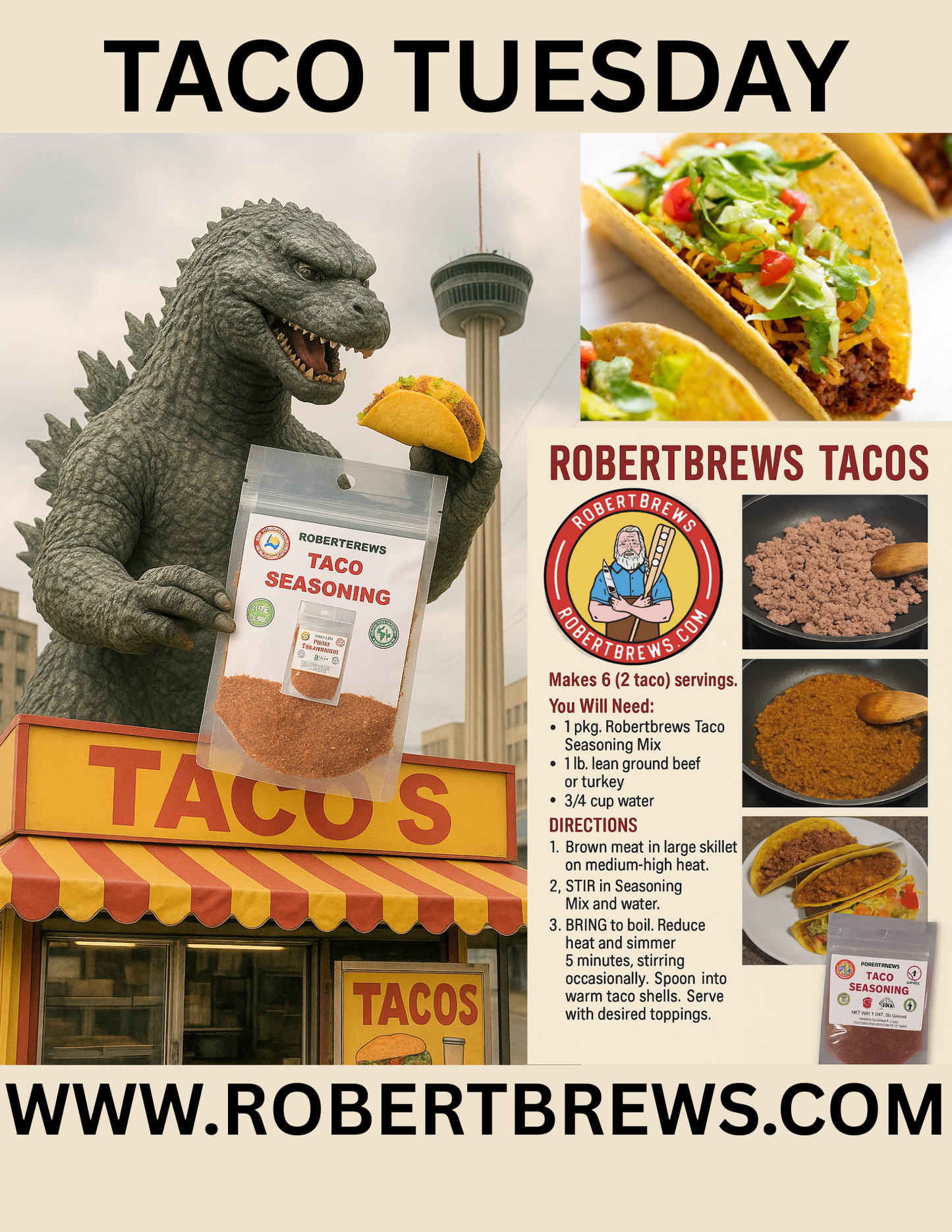 RobertBrews Low Sodium All Natural Taco Seasoning