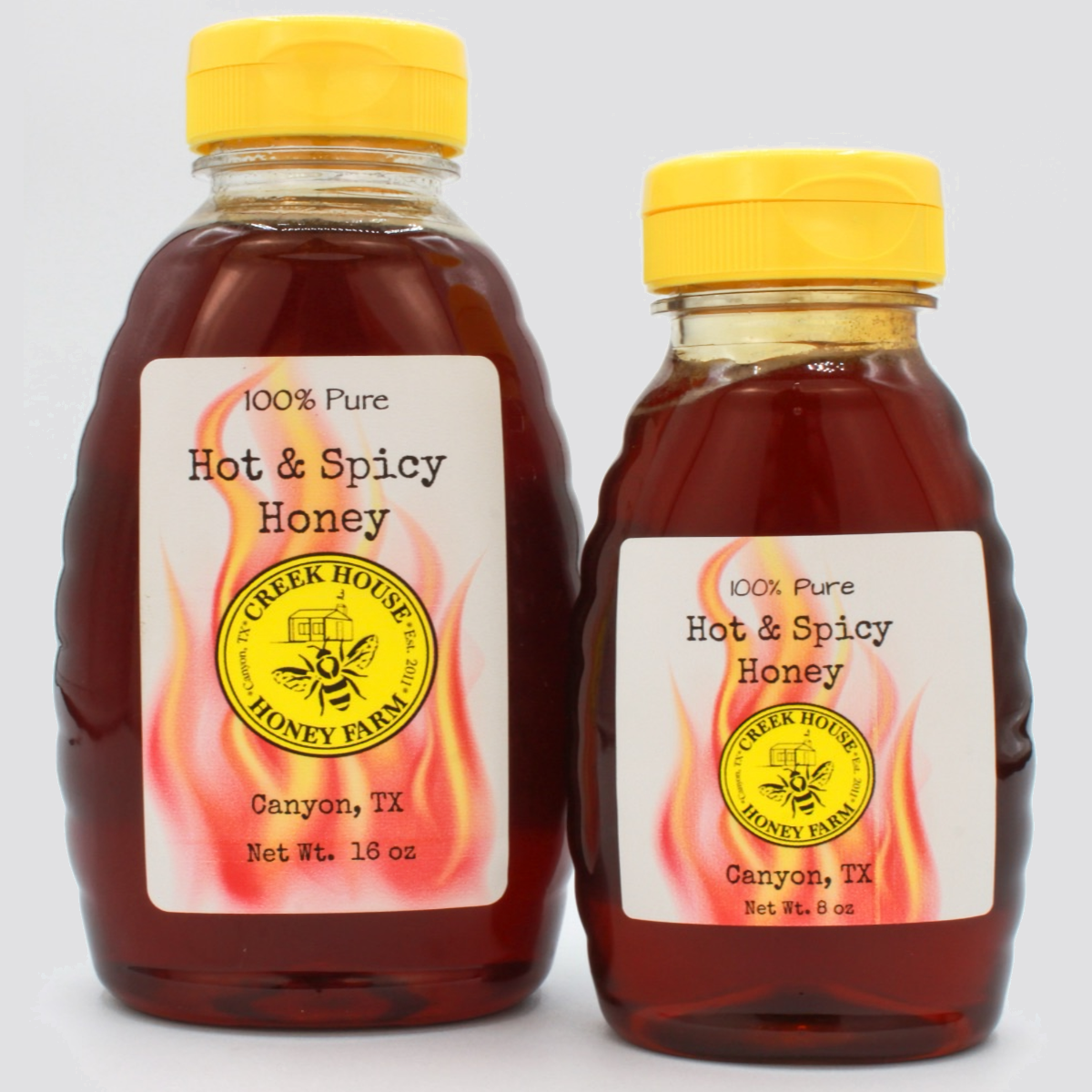 Creek House Texas Hot-N-Spicy Honey - 8oz or 16oz