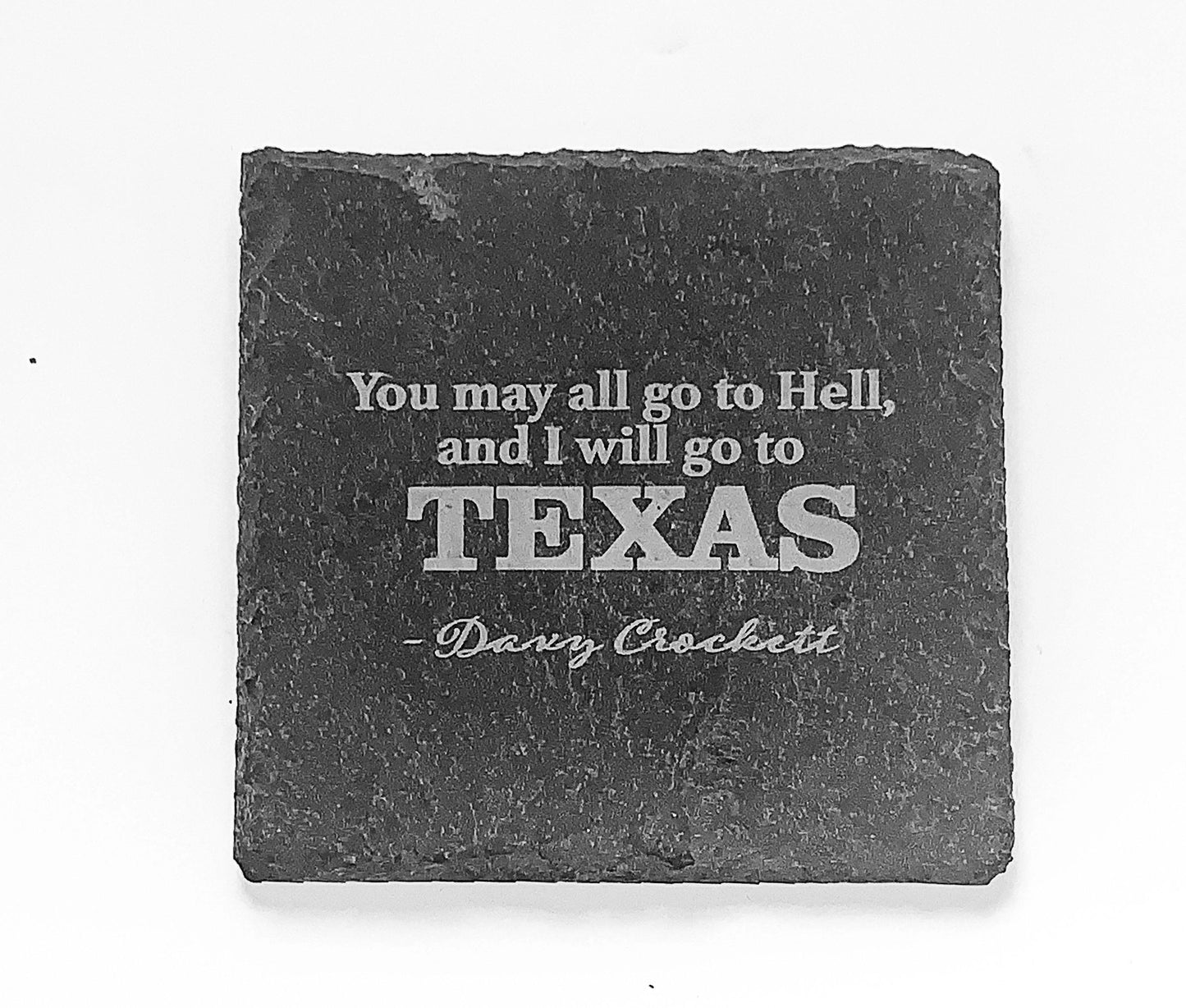 Founders of Texas Black Slate Coasters Set of 4