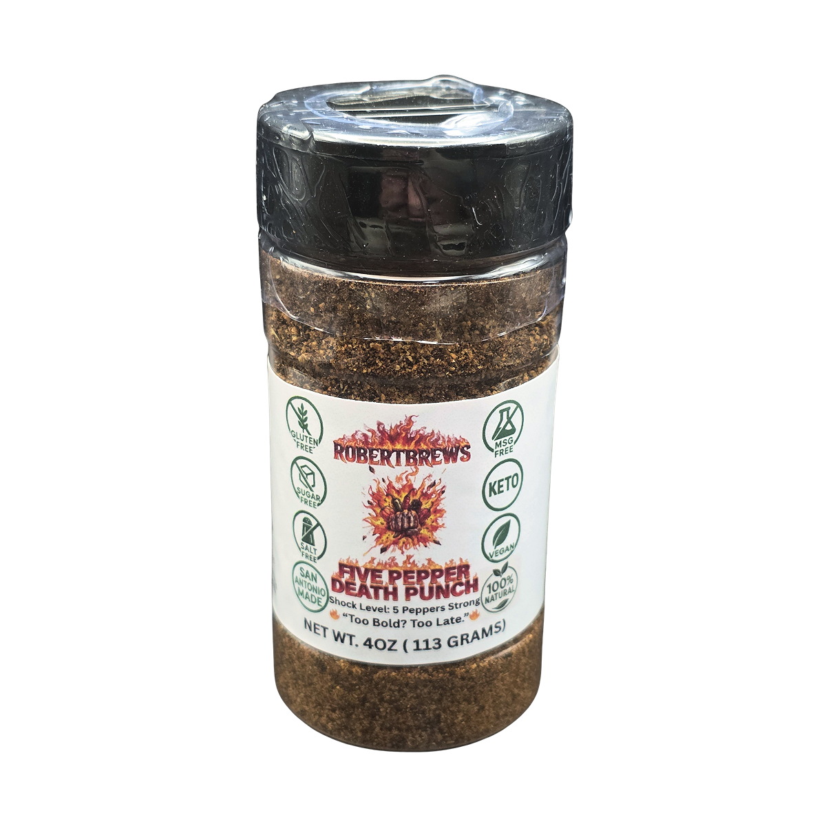 5 Pepper Death Punch 4oz shaker