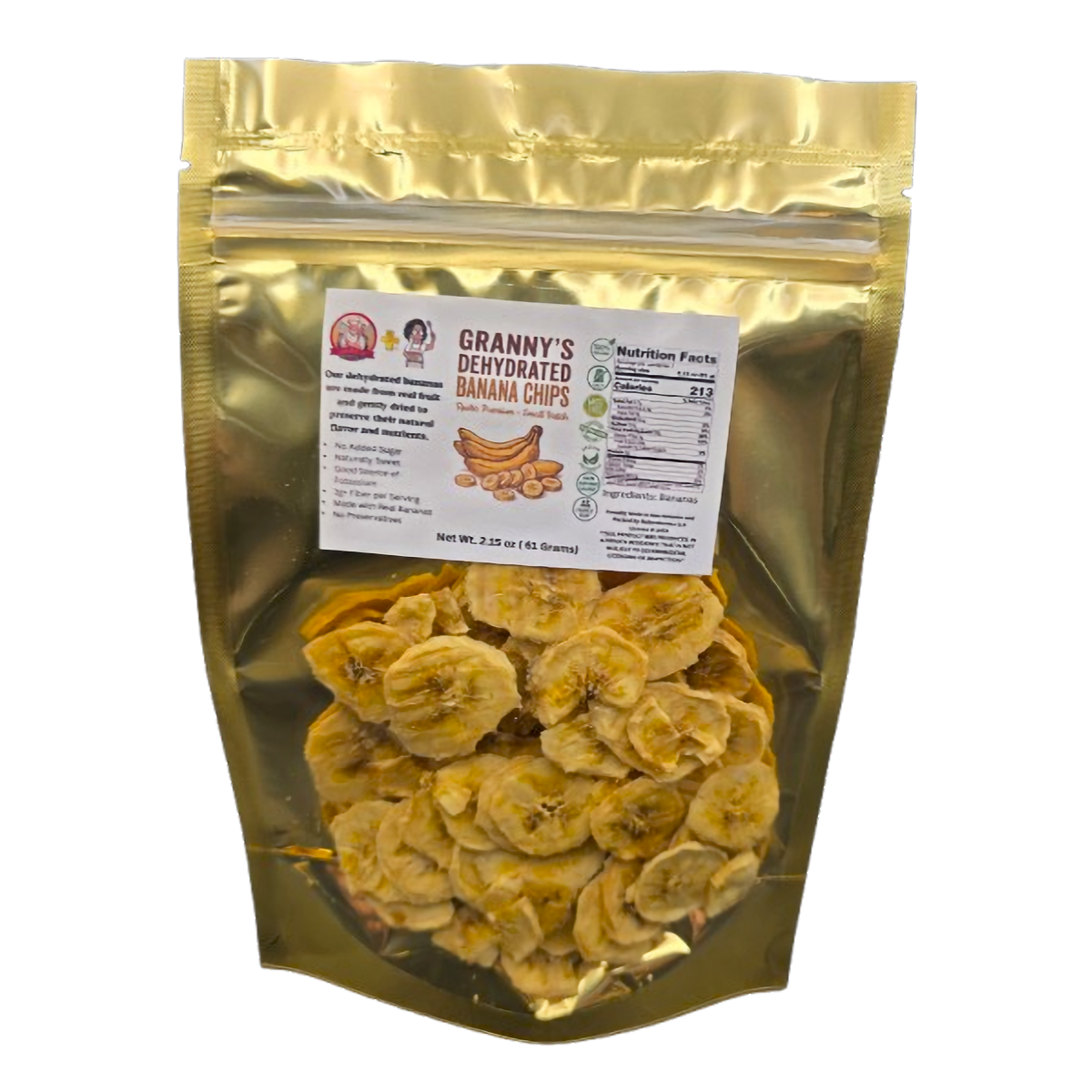 Dehydrated Banana Chips 2.15oz