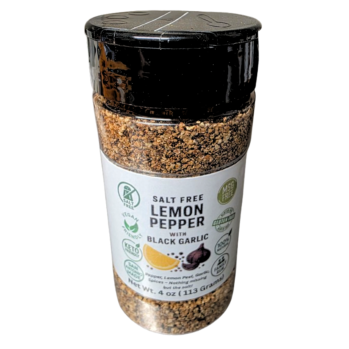 Salt Free Lemon Pepper w/ Black Garlic 4oz