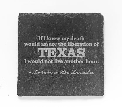 Founders of Texas Black Slate Coasters Set of 4