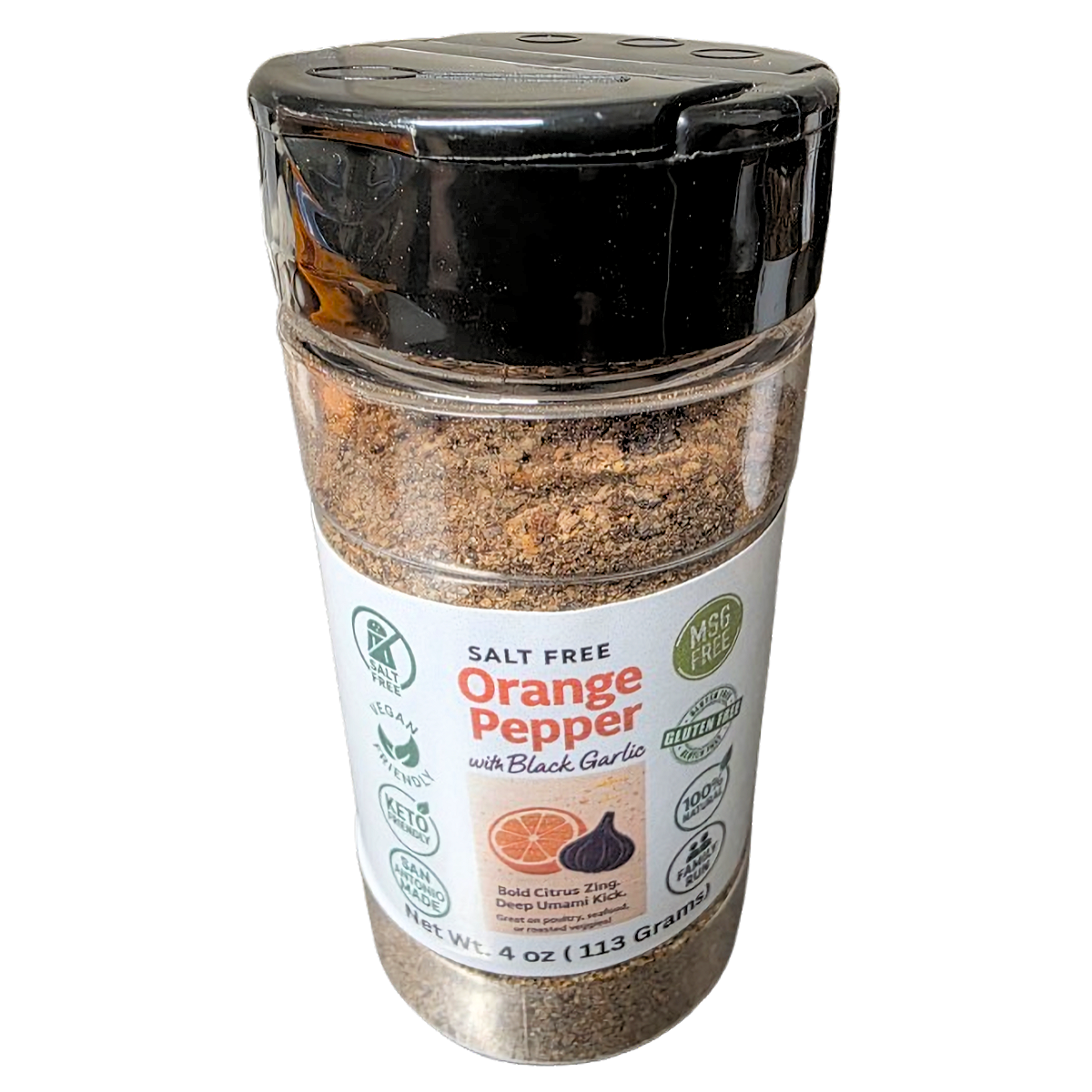 Salt Free Orange Pepper with Black Garlic 4oz