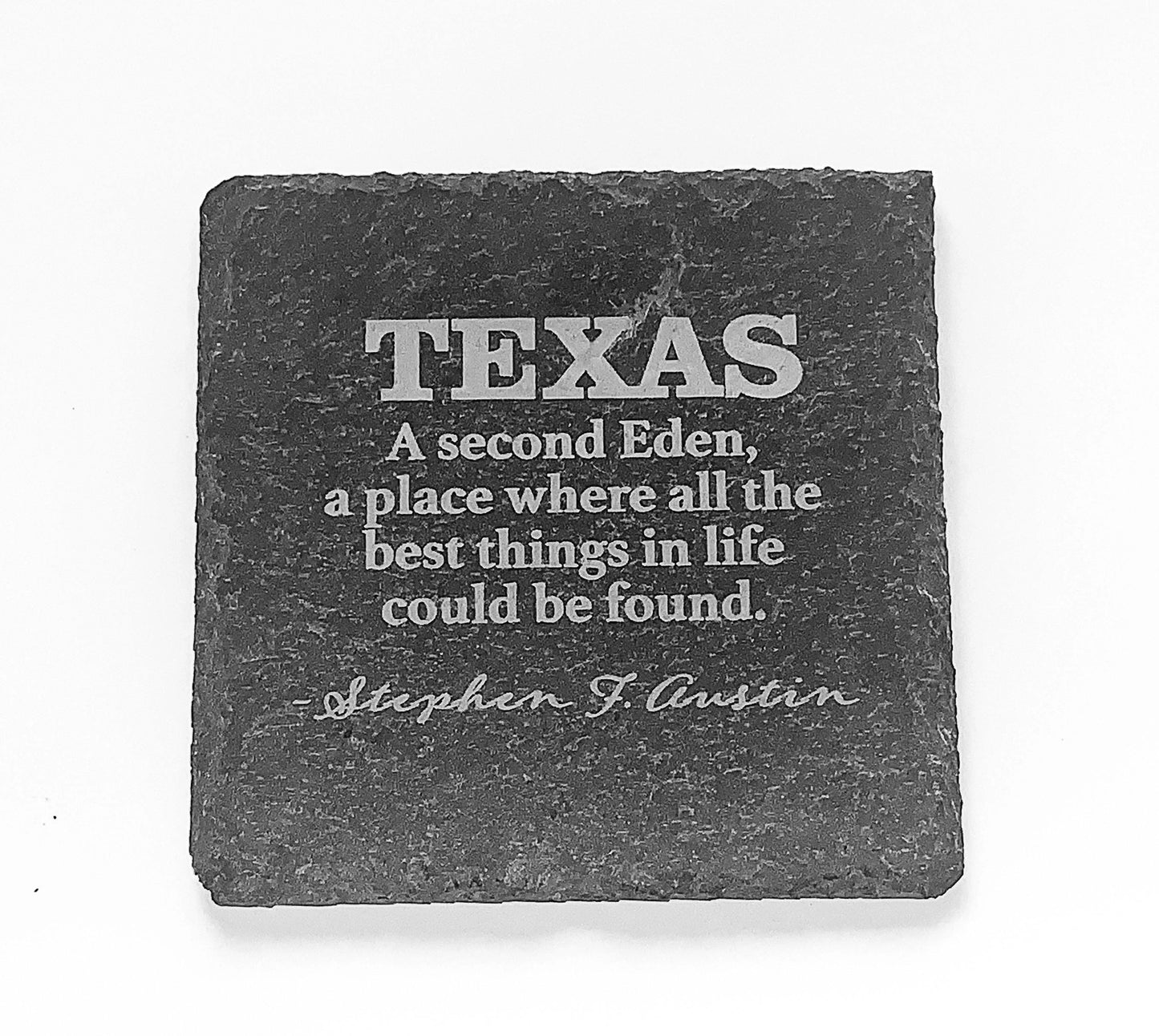 Founders of Texas Black Slate Coasters Set of 4